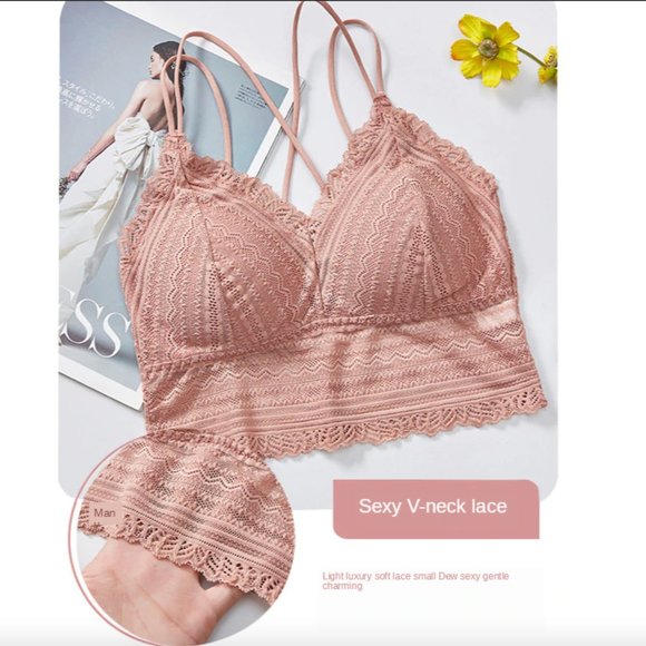 New Seamless Lace Bralette Bra Top - Picture 10 of 16